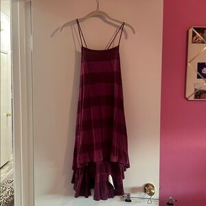 We The Free Rich Burgundy hi-low dress